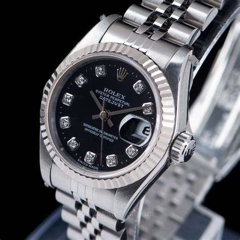 rolex oyster perpetual datejust w diamond ladies watch